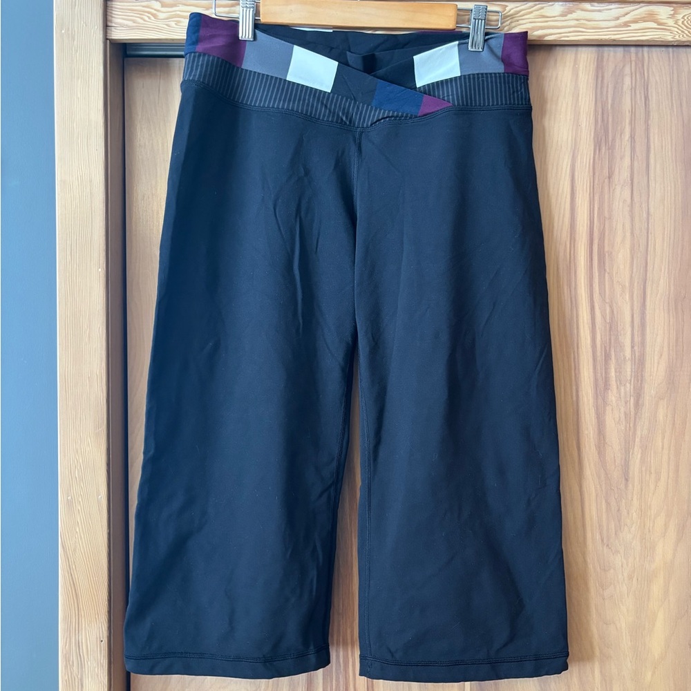 Lululemon MultiColor Athletic Pants, Black Cropped Pants, yoga pants, leggings